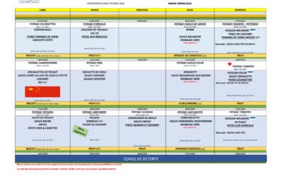 Menu Février 2025